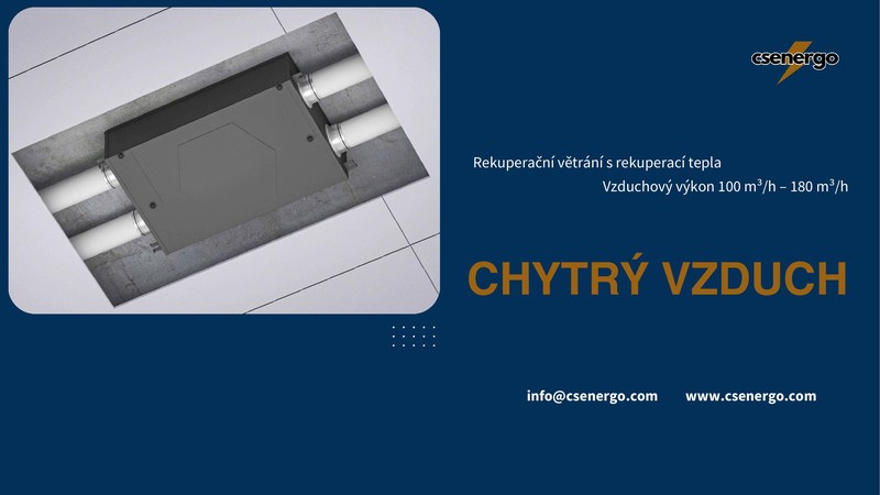 Chytrý vzduch — Rekuperace do podhledu